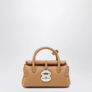 Zanellato Dotta Baby amaretto grained leather bag