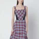 Vivienne Westwood Puppy linen corset with tartan pattern