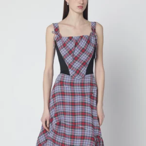 Vivienne Westwood Puppy linen corset with tartan pattern
