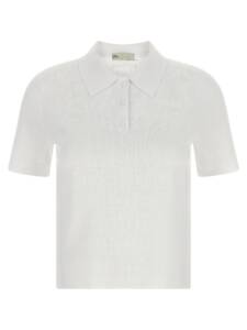 Tory Burch Pointelle Viscose Polo Shirt