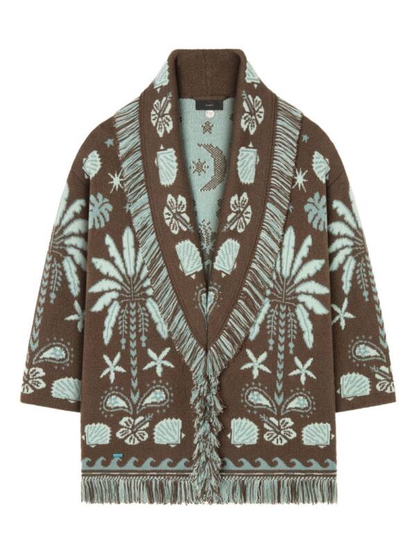 Alanui Echoes Of The Island wool and cotton cardigan