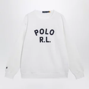 Polo Ralph Lauren White sweatshirt with logo embroidery