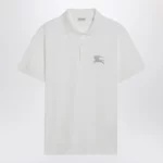 Burberry White cotton polo shirt