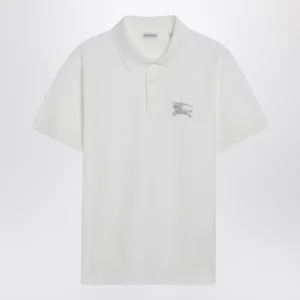 Burberry White cotton polo shirt