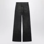 Balenciaga Black washed jeans with jacquard logos