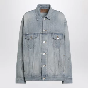 Balenciaga Light blue vintage-effect denim jacket
