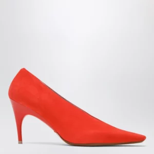 Balenciaga Duchesse 90 mm suede goatskin pumps in tangerine