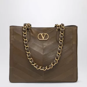 Valentino Garavani Laseine shopping bag in tundra green