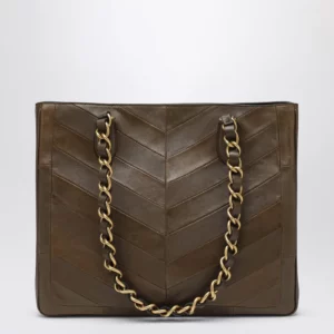 Valentino Garavani Laseine shopping bag in tundra green