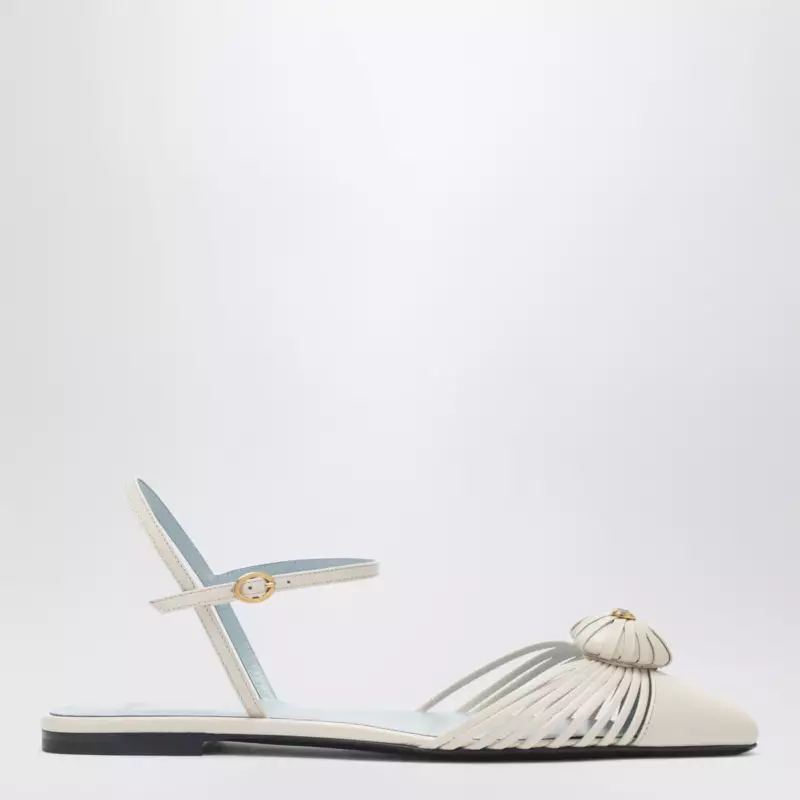 Valentino Garavani Coeur Royal sandals in ivory