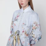 ZIMMERMANN Rebellion blue Aviary mini dress