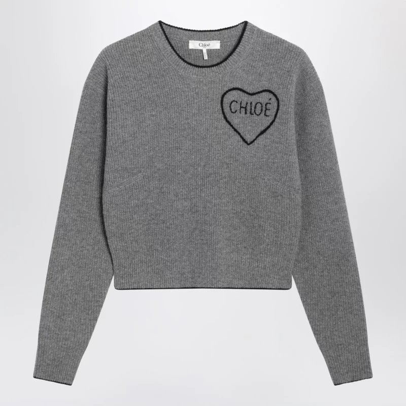 Chloé Gray wool and cashmere sweater