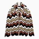 Alanui Cardigan in crochet zig zag multicolore