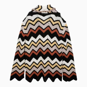Alanui Cardigan in crochet zig zag multicolore