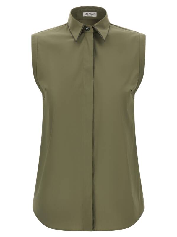 Brunello Cucinelli Shiny Trim Shirt