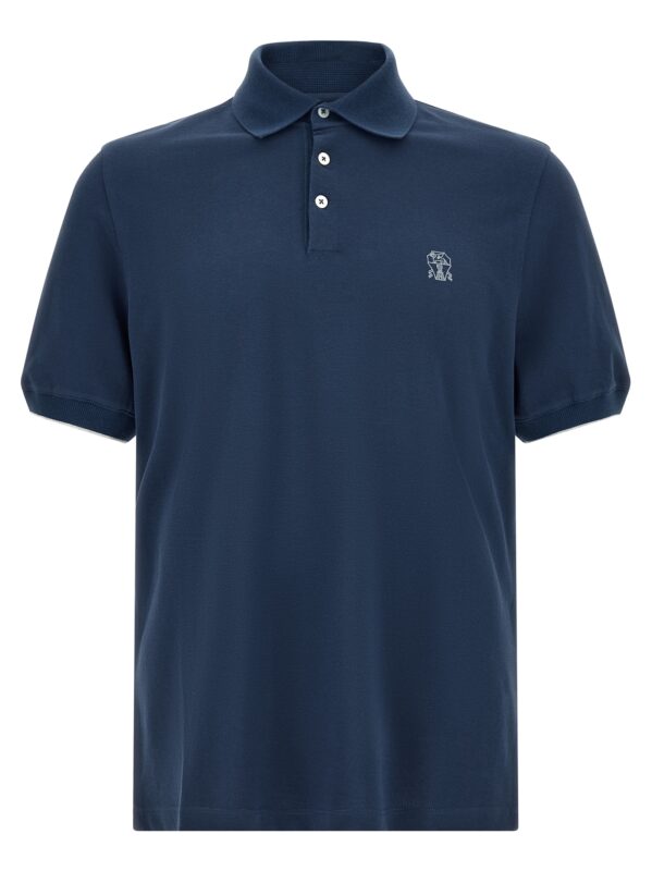ME8548788CPW89_01_M_2026-05-12T07-31-38.491Z Brunello Cucinelli Logo Piqué Polo Shirt