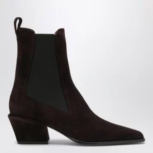 Paris Texas Bettina suede boots in chocolate brown