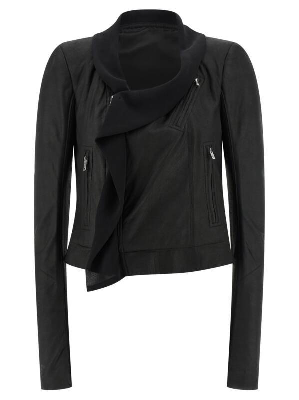 Rick Owens Scarf Biker Jacket