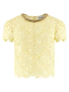Self-Portrait Yellow Lace Top