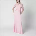Alberta Ferretti Long pink off-shoulder dress