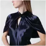 Alberta Ferretti Long blue dress in shiny satin