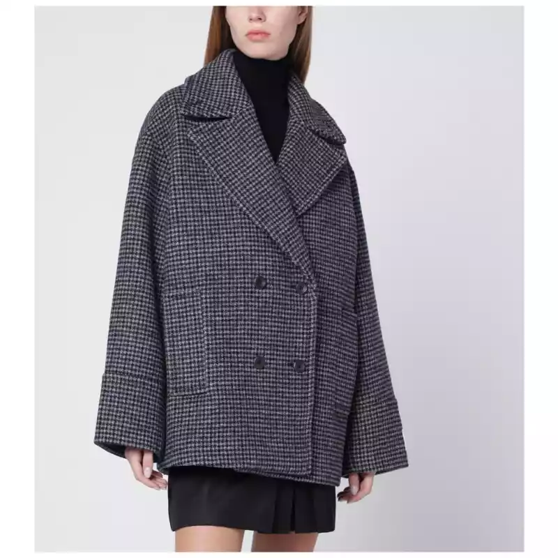 044D531GWO_R_CALVK-0RJ.a Calvin Klein Grey double-breasted houndstooth coat