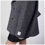 Calvin Klein Grey double-breasted houndstooth coat