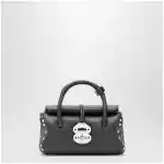 Zanellato Dotta Baby black grained leather bag