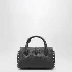 Zanellato Dotta Baby black grained leather bag