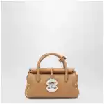 Zanellato Dotta Baby amaretto grained leather bag