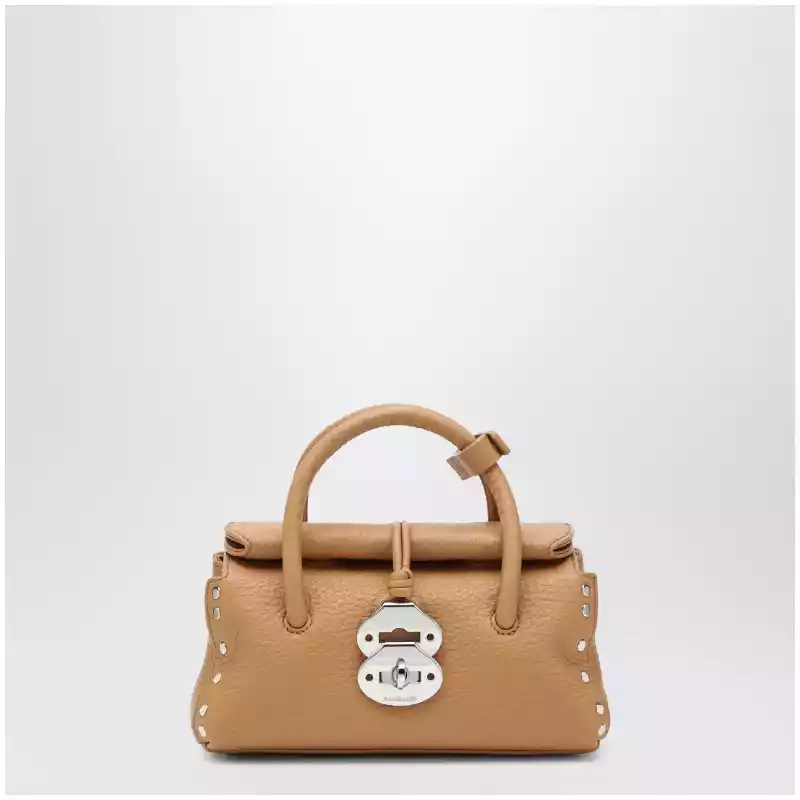 Zanellato Dotta Baby amaretto grained leather bag