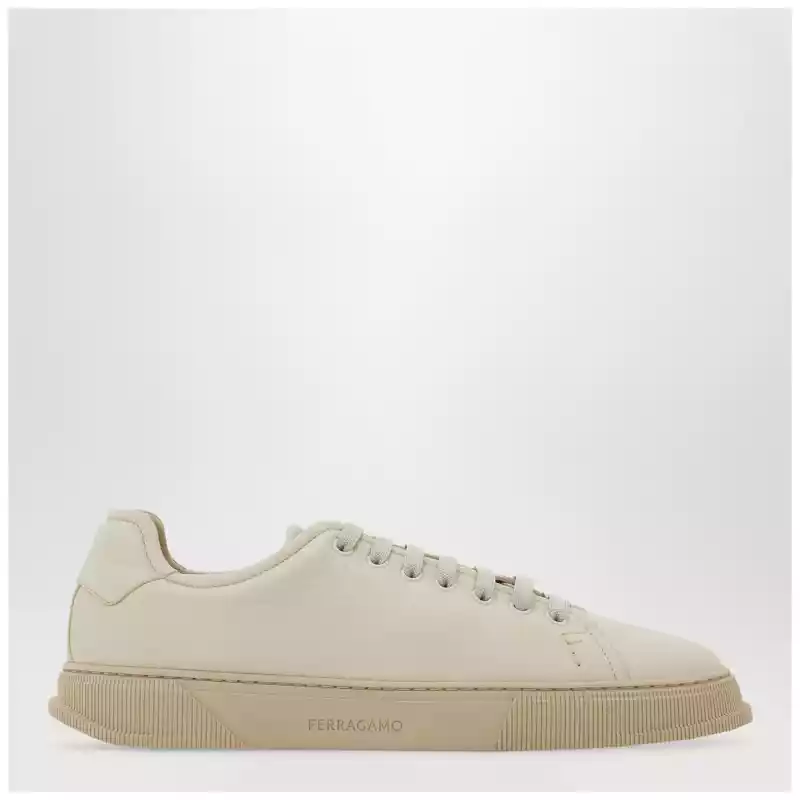 Ferragamo Mascarpone-colored leather Sneakers