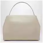 Ferragamo Ivory and ochre leather Hug Soft L handbag