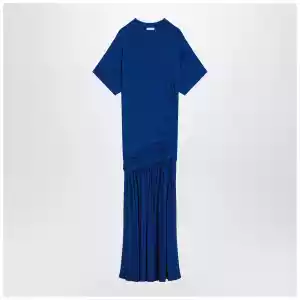 Ferragamo Long blue dress with draping