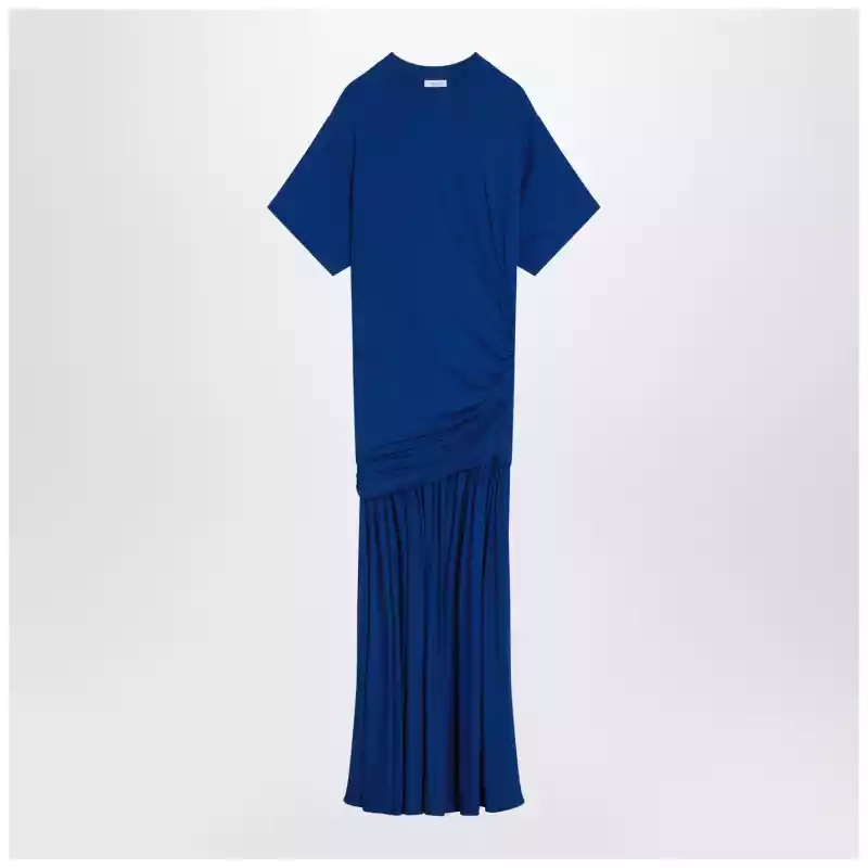 Ferragamo Long blue dress with draping