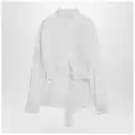 Ferragamo White belted shirt in cotton blend