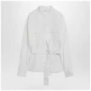 Ferragamo White belted shirt in cotton blend