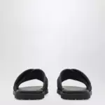 Ferragamo Black Gancini ornament sandal