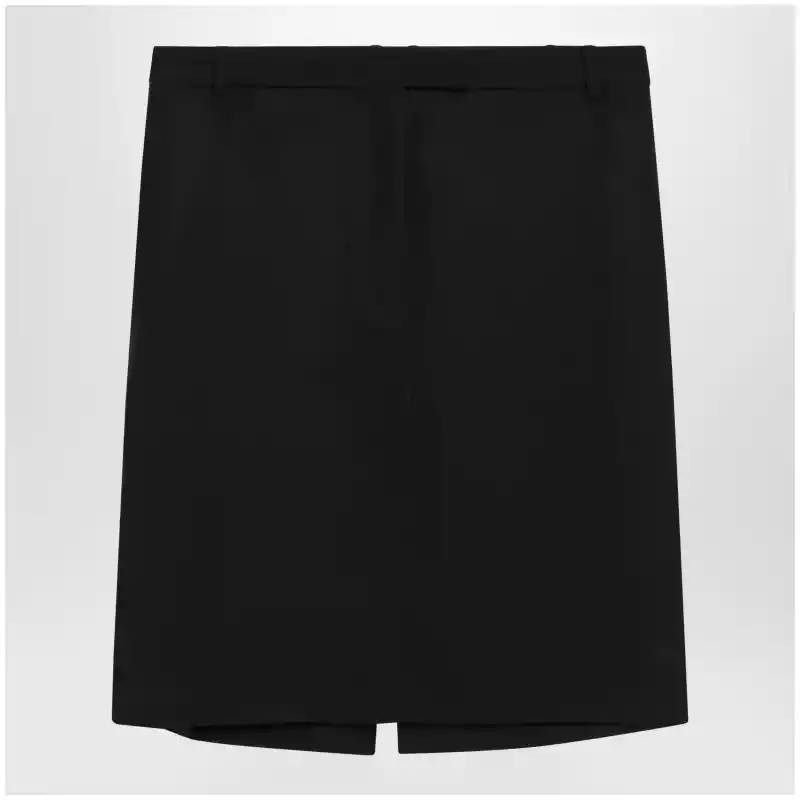 Ferragamo Black wool and mohair skirt