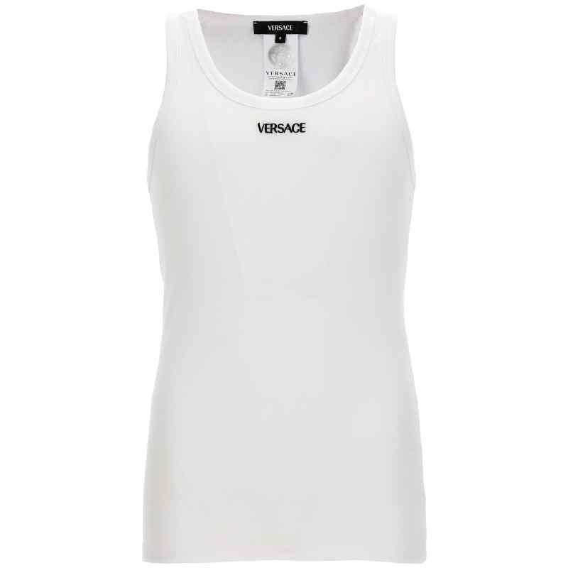 Versace Logo Embroidery Tank Top