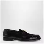 Versace Black leather Medusa 95 loafers