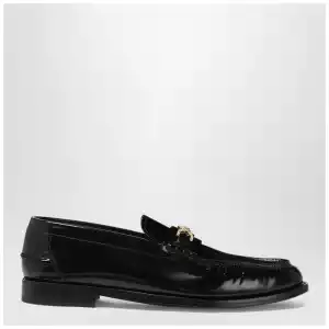 Versace Black leather Medusa 95 loafers