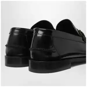 Versace Black leather Medusa 95 loafers
