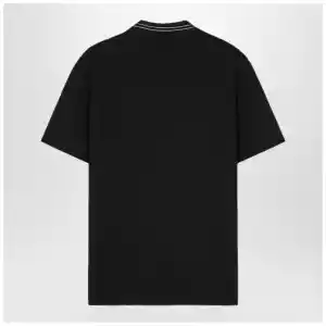 Versace Black polo shirt with Medusa embroidery