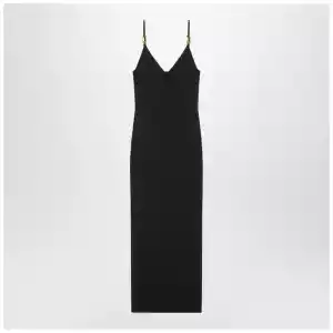 Versace Black knitted midi dress