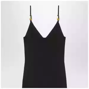 Versace Black knitted midi dress
