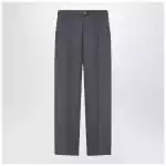 Versace Anthracite grey wool jogger trousers