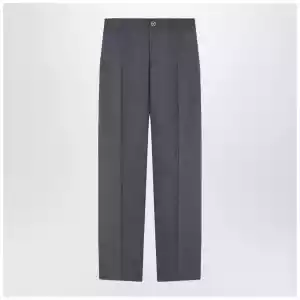 Versace Anthracite grey wool jogger trousers