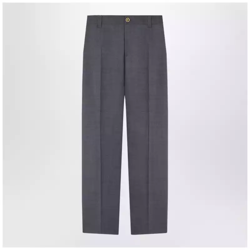 Versace Anthracite grey wool jogger trousers