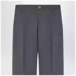 Versace Anthracite grey wool jogger trousers